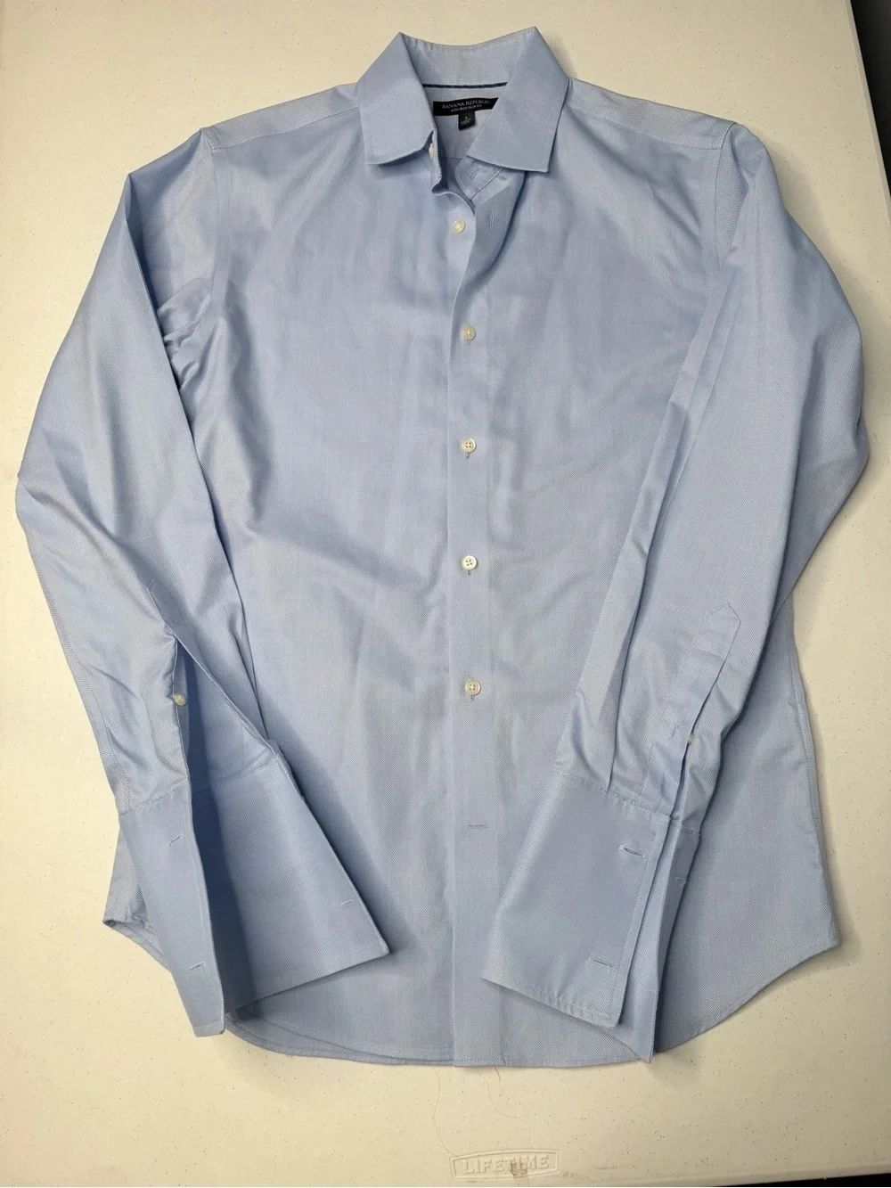 Banana Republic Men's Light Blue French Cuff Button-Up Dress Shirt Sz Small